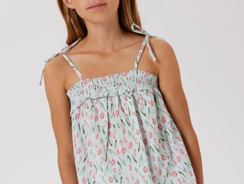 Name It stroptop misty blå med blomster print